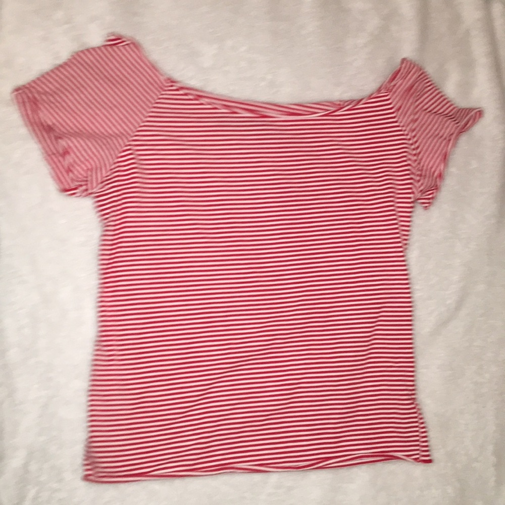 off the shoulder cute t shirt